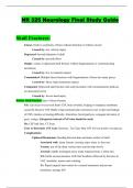 NR 325 Neurology Final Study Guide