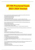 ATI RN Proctored Exam 2023-2024 Version