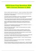 CRCR PACKAGED EXAMS WITH COMPLETE SOLUTIONS GRADED A&plus;