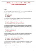 ATI RN Leadership Proctored Form B Exam 2019  &lpar;UPDATED&rpar; Version&sol;A GRADE