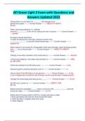 ATI Green Light 2 Exam with Questions and  Answers Updated 2023