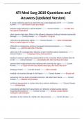 ATI Med Surg 2019 Questions and  Answers &lpar;Updated Version&rpar;