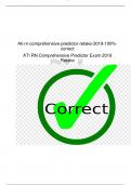 Ati-rn-comprehensive-predictor-retake-2019-100&percnt;- correct ATI RN Comprehensive Predictor Exam 2019  Retake