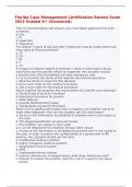 Florida Case Management Certification Review Exam 2023 Graded A&plus; &lpar;Answered&rpar;