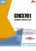 CIV3701 Assignment 1 (ANSWERS) Semester 2 2023 - DUE 25 August 2023
