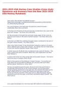 2021-2025 USA Hockey Case Studies (Case study Questions and Answers from the New 2021-2025 USA Hockey Rulebook)