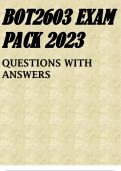 BOT2603 EXAM PACK 2023