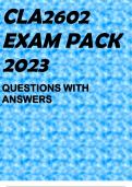 CLA2602 EXAM PACK 2023