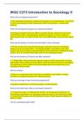 WGU C273 Introduction to Sociology II