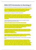 WGU C273 Introduction to Sociology V