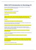 WGU C273 Introduction to Sociology IV