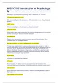 WGU C180 Introduction to Psychology IV