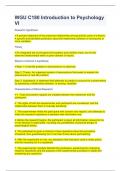 WGU C180 Introduction to Psychology VI