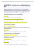 WGU C180 Introduction to Psychology VIII