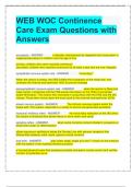 WEB WOC Continence Care Exam Questions with Answers 