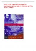 TEST BANK FOR UNDERSTANDING ABNORMAL BEHAVIOR BY SUE&comma; DAVID&comma; SUE&comma; DERALD WING