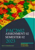 PAC2602 ASSIGNMENTS 01 AND 02 SEMESTER 2 2023