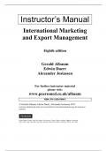 Solution Manual for International Marketing & Export Management 8th Edition by Gerald Albaum.pdf