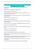 Client Centered Care 4- Exam 2 From Powerpoint 2023&sol;2024 Well Answered