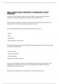 REAL ESTATE EXAM PROPERTY OWNERSHIP LATEST UPDATED 