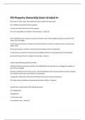 PSI Property Ownership Exam Graded A&plus;