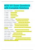 HCB 101 Exam Questions with Complete Solutions 