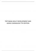 TEST BANK ADULT DEVELOPMENT AND AGING CAVANAUGH 7TH EDITION