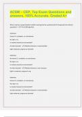 ACSM &ndash; CEP&comma; Top Exam Questions and answers&comma; 100&percnt; Accurate&period; Graded A&plus;