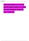 Graduate Admissions Essays Fourth Edition Write Your Way into the Graduate School of Your Choice PD