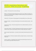 BCEN- respiratory Questions and answers&comma; 100&percnt; Accurate&period; VERIFIED&period;