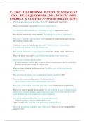 CJ 110&sol;CJ110 CRIMINAL JUSTICE 2023&sol;2024 REAL  FINAL EXAM QUESTIONS AND ANSWERS &lpar;100&percnt;  CORRECT & VERIFIED ANSWERS&rpar; BRAND NEW&excl;&excl;