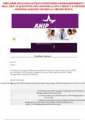 AHIP/AHIP 2023/2024 ACTUAL LATEST FINAL EXAM SCREENSHOTS |  REAL AHIP 50 QUESTIONS AND ANSWERS (100% CORRECT & VERIFIED  ANSWERS) ALREADY GRADED A+ (BRAND NEW!!)
