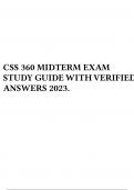 CSS 360 MIDTERM EXAM STUDY GUIDE WITH VERIFIED ANSWERS 2023.