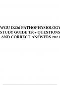 WGU D236 PATHOPHYSIOLOGY STUDY GUIDE 150&plus; QUESTIONS AND CORRECT ANSWERS 2023&period;