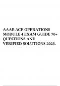 AAAE ACE OPERATIONS MODULE 4 SECURITY TRAINING COURSE EXAM GUIDE 70+ QUESTIONS AND VERIFIED SOLUTIONS 2023.