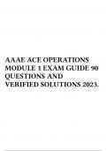 AAAE ACE OPERATIONS MODULE 1 Security Training Course EXAM GUIDE 90 QUESTIONS AND VERIFIED SOLUTIONS 2023.