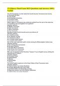 TN History Final Exam 2023 Questions and Answers 100% Verifed