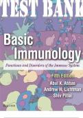 TEST BANK for Basic Immunology&colon; Functions and Disorders of the Immune System 5th Edition by Abbas&comma; Lichtman and Pillai &vert; All Chapters 1-12