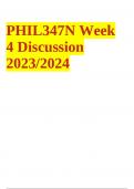 PHIL347N Week 4 Discussion 2023&sol;2024