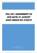 POL1501 ASSIGNMENT 02 &lpar;672972&rpar; DUE DATE&colon; 21 AUGUST 2023