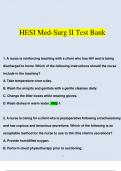 Med-Surg II HESI Test Bank 2023 Questions and Answers (Verified Answers)