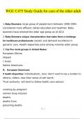 WGU C475 Study Guide for care of the older adult questions and answers latest 2023 - 2024 &lbrack;100&percnt; correct answers&rsqb;