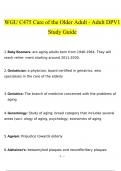 WGU C475 Care of the Older Adult - Adult DPV1 Study Guide questions and answers latest 2023 - 2024 &lbrack;100&percnt; correct answers&rsqb;