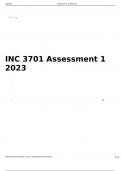 INC 3701-23-Y Assessment 1 Attempt Review, University of South Africa (Unisa)