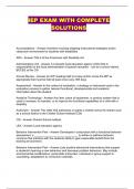 IEP EXAM WITH COMPLETE SOLUTIONS