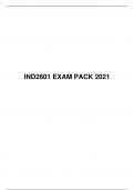 IND 2601 EXAM PACK 2021, University of South Africa (Unisa)