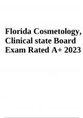Florida Cosmetology, Clinical state Board Final Exam Questions With Answers - Latest Update 2023/2024 (GRADED)