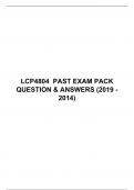 LCP 4804 PAST EXAM PACK QUESTION & ANSWERS (2019 - 2014), University of South Africa (Unisa)