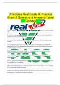Principles Real Estate II- Practice Exam 2 Questions & Answers&colon; Latest Updated