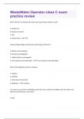 WasteWater Operator class C exam practice review  &vert; 100 Questions With Complete Solutions&period;